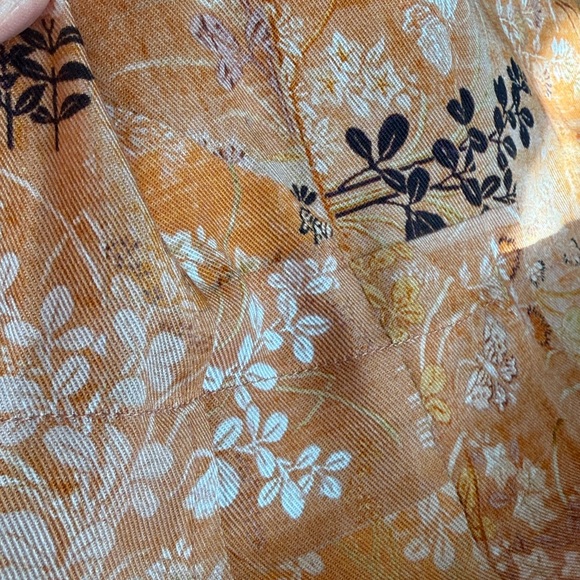 NWT Peruvian Connection Ipanema Orange Floral Midi Dress sz 6 - Picture 7 of 8